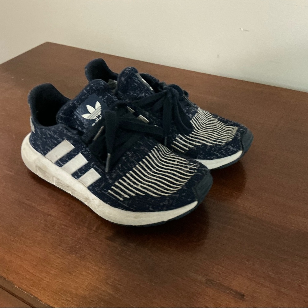 Adidas Kids Navy and White Sneakers
